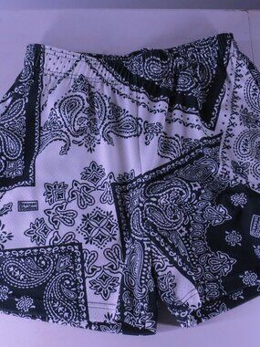 Bravest Studios Bandana Mesh Shorts Black/White | Men's Large